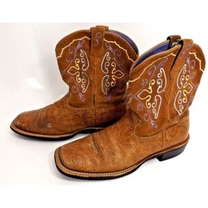 Ariat FatBaby Style 10005878 Brown Floral design boots - Size 7.5 B